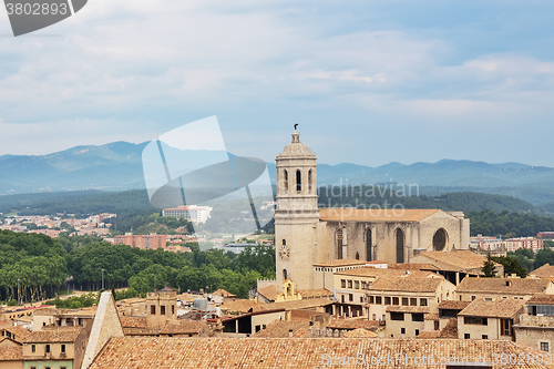 Image of View over the old center of Girona, Catalonia