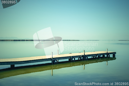 Image of Calm water of the Albufera lagoon, Spain