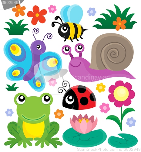 Image of Spring animals and insect theme set 1