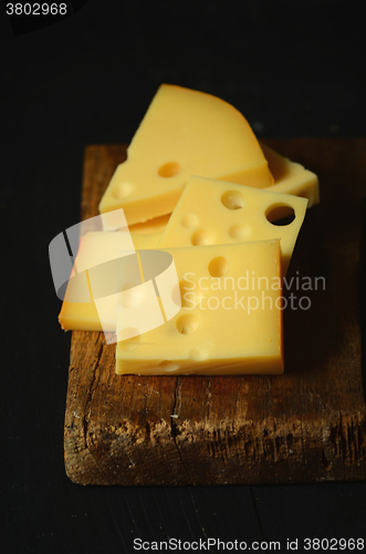 Image of Pieces of swiss cheese