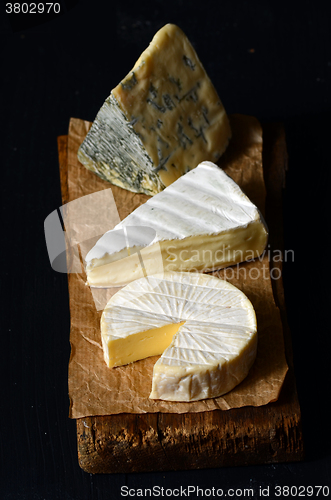 Image of Different kinds of cheeses