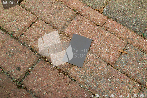 Image of photography grey card in shade