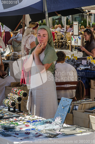 Image of Master crafts sell their products on the medieval market