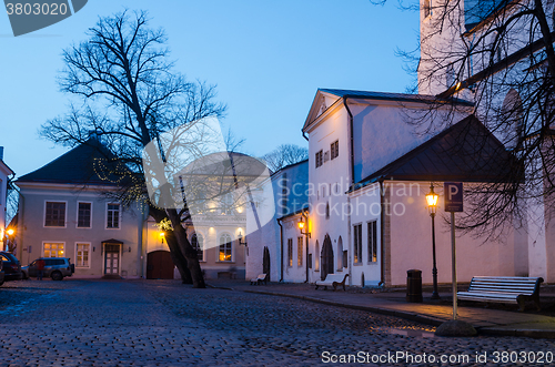 Image of People walk down the street of Old Tallinn