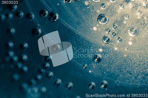 Image of Air bubbles in the fluid, abstract background  