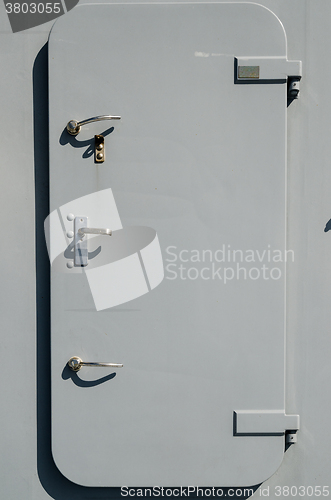 Image of Battleship door, a close up