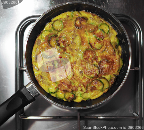 Image of Zucchini and mushroom omelet