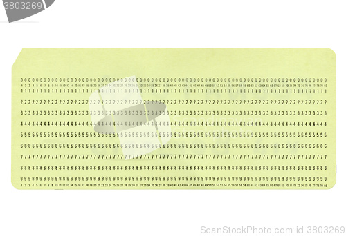 Image of Blank Punched Card