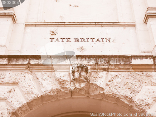 Image of Retro looking Tate Britain in London