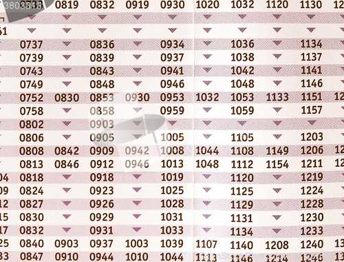 Image of  Timetable vintage