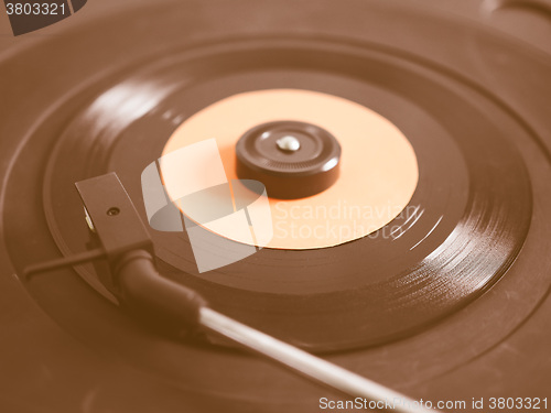 Image of  Vinyl record on turntable vintage