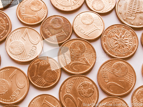 Image of  Euro coins vintage