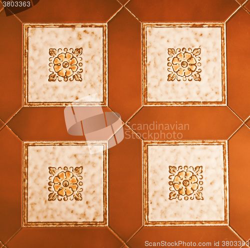 Image of  Floral tiles vintage