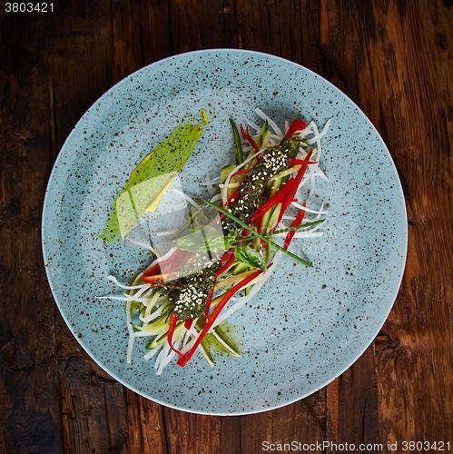 Image of Healthy organic salad  with vegetables assorted. 