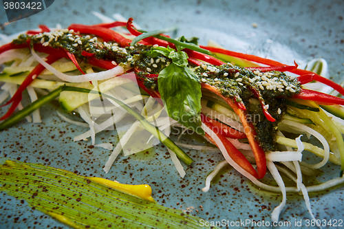 Image of Healthy organic salad  with vegetables assorted. 
