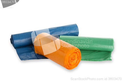 Image of Rolls of trash bags