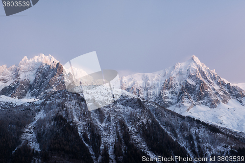 Image of night scene of mountain landscape