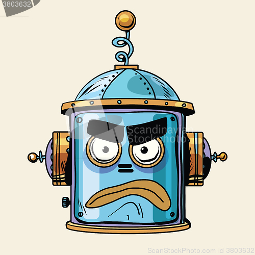 Image of emoticon angry emoji robot head smiley emotion