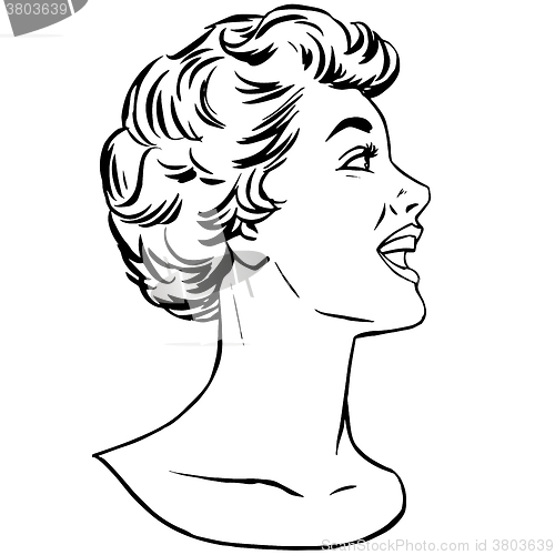 Image of Girl agitator line art