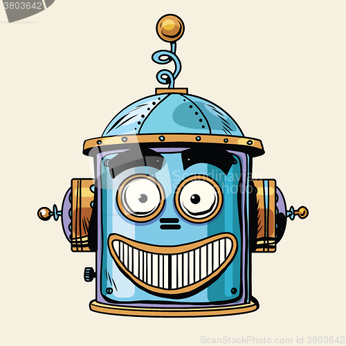 Image of emoticon happy emoji robot head smiley emotion