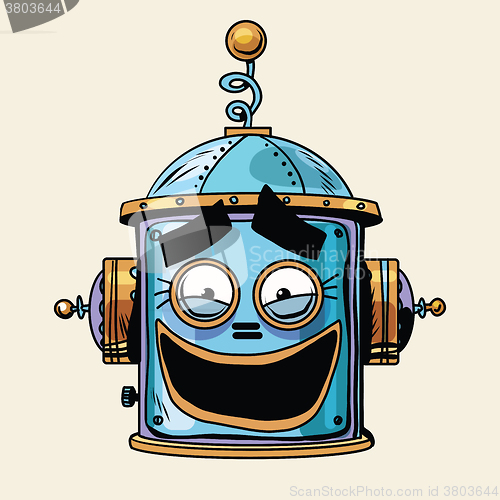 Image of emoticon funny laughing emoji robot head smiley emotion