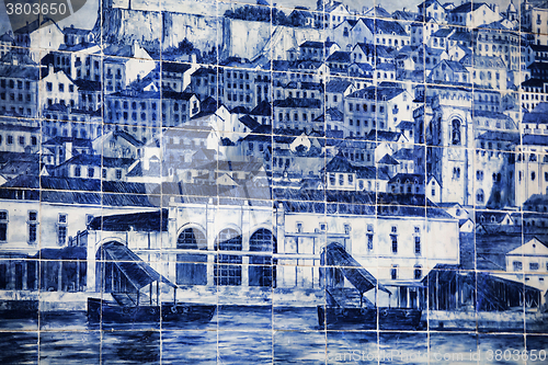 Image of Vintage tiles from Lisbon, Portugal.