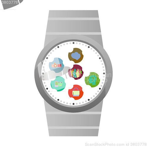 Image of Vector Smart Watch Icons isolated on white