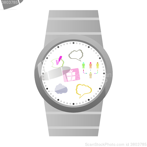 Image of Vector Popular Smart Watch Icons isolated on white