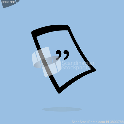 Image of Quote blank template. Quote bubble. Print design. Quote form. Template vector. Vector poster. Empty template. Circle business card template, paper sheet, information, text. vector quote circle blank