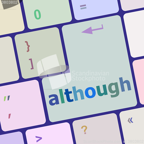 Image of Computer keyboard button with altrough word on it vector illustration