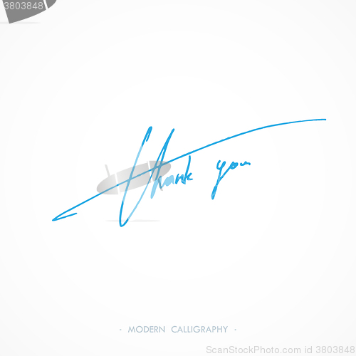 Image of Thank You calligraphy. Vector illustration.