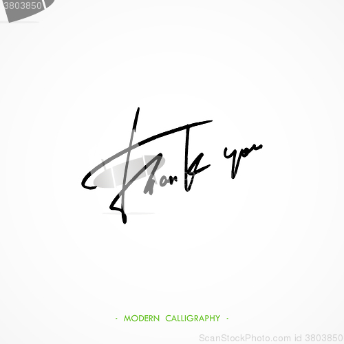 Image of Thank You calligraphy. Vector illustration.