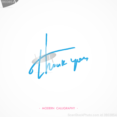 Image of Thank You calligraphy. Vector illustration.