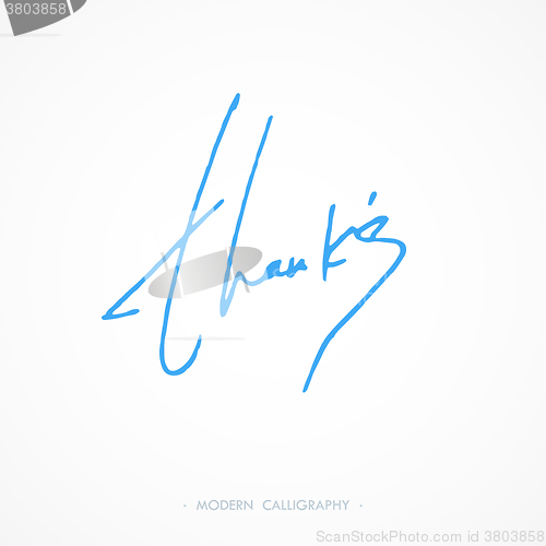 Image of Thank You calligraphy. Vector illustration.