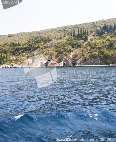 Image of shelter in Bay. Montenegro.