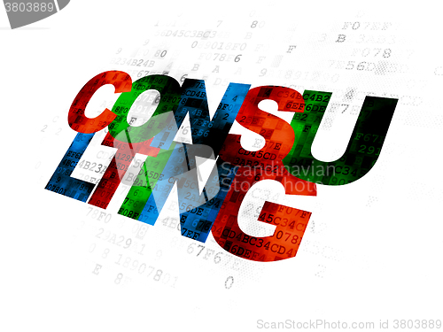 Image of Finance concept: Consulting on Digital background