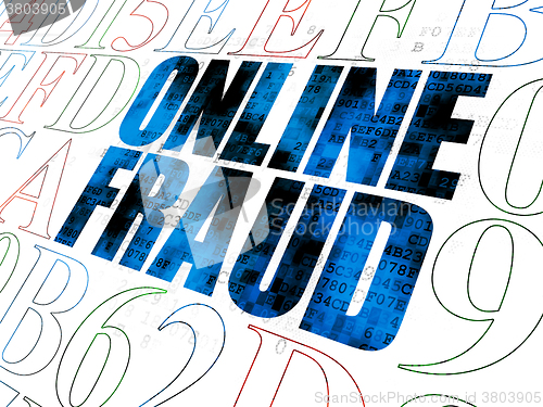 Image of Privacy concept: Online Fraud on Digital background