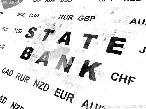 Image of Currency concept: State Bank on Digital background