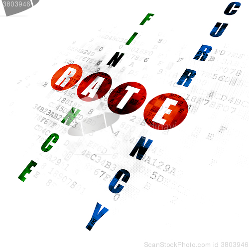 Image of Banking concept: Rate in Crossword Puzzle