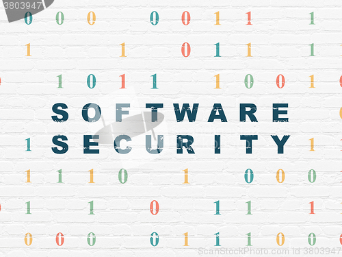 Image of Safety concept: Software Security on wall background