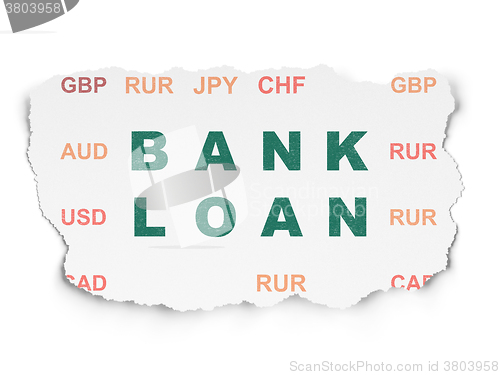 Image of Money concept: Bank Loan on Torn Paper background