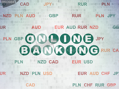 Image of Banking concept: Online Banking on Digital Paper background