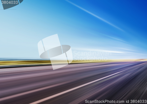 Image of motion blur on speed road 