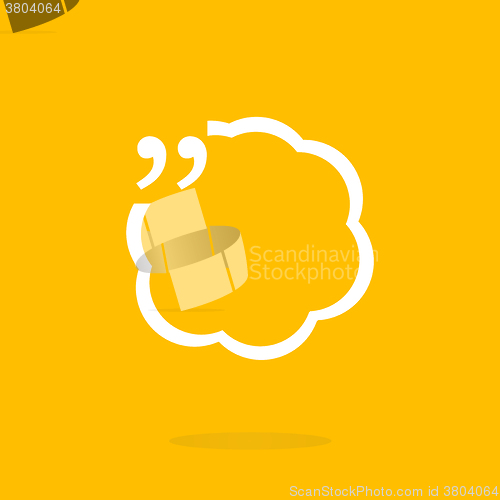 Image of Vector Quotation Mark Speech Bubble. vector quote sign icon