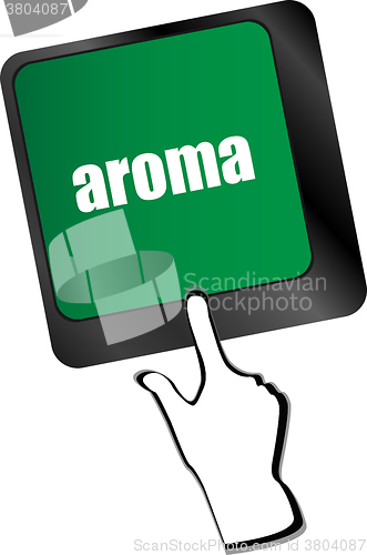 Image of Button with aroma on Computer Keyboard key