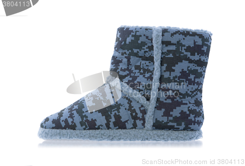 Image of Warm slipper with camouflage print