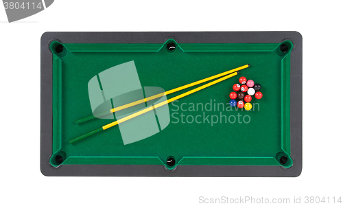 Image of Miniature billiard table