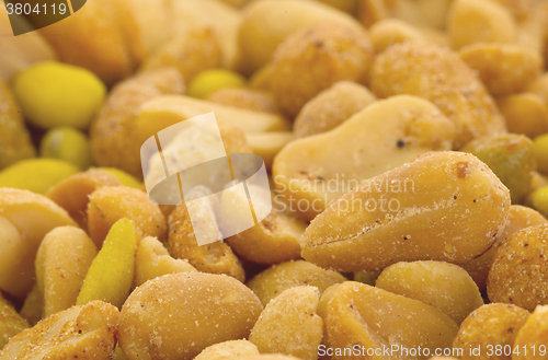 Image of Fresh mixed salted nuts for backgrounds