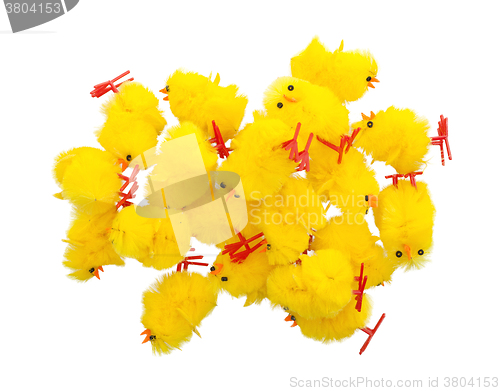 Image of Abundance of easter chicks, selective focus