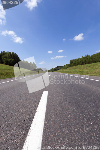 Image of asphalt road . spring